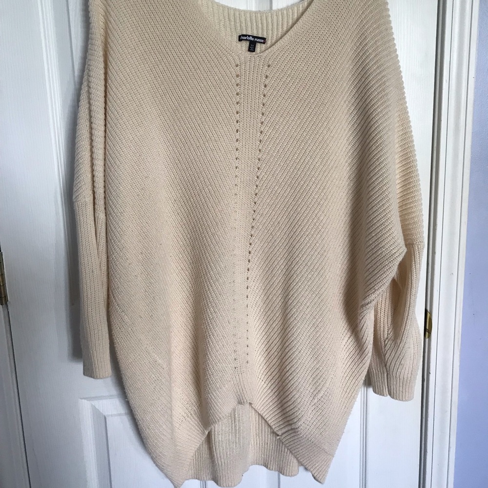 Oversized Cream Charlotte Russe Sweater - size 3X